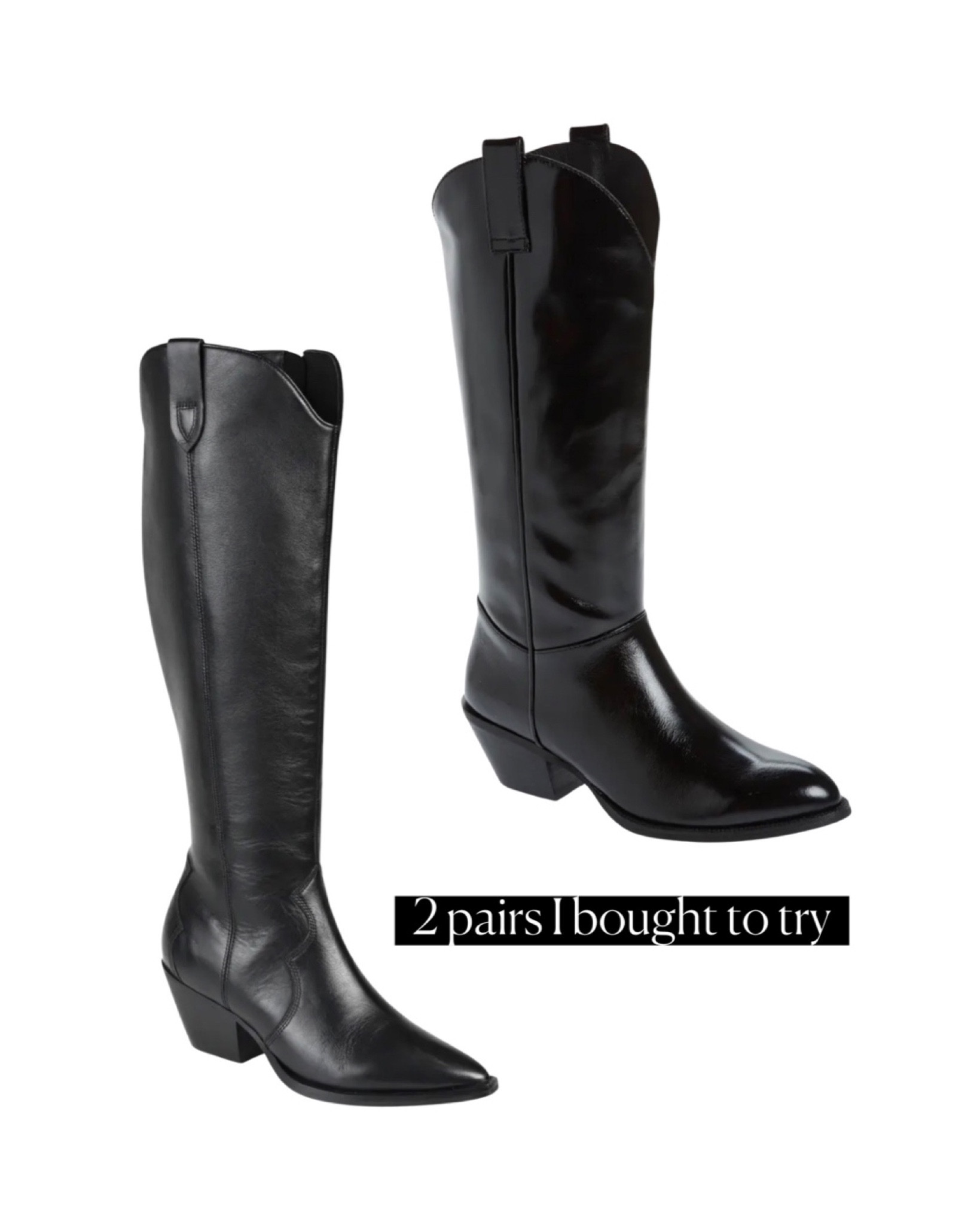 I’m going to compare these two pairs #boots #westernboots #blackboots #fall 

#LTKshoecrush #LTKSeasonal