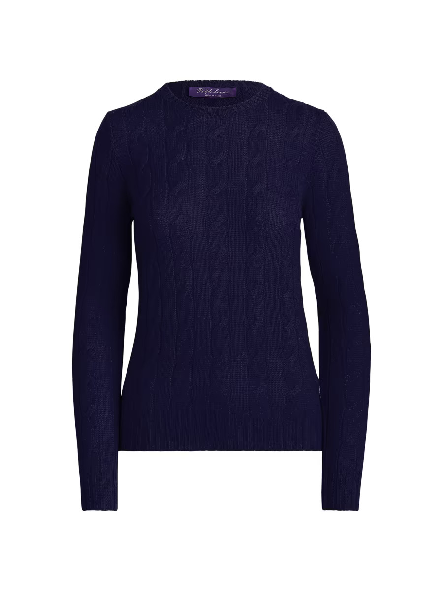 Cable Knit Cashmere Sweater | Saks Fifth Avenue