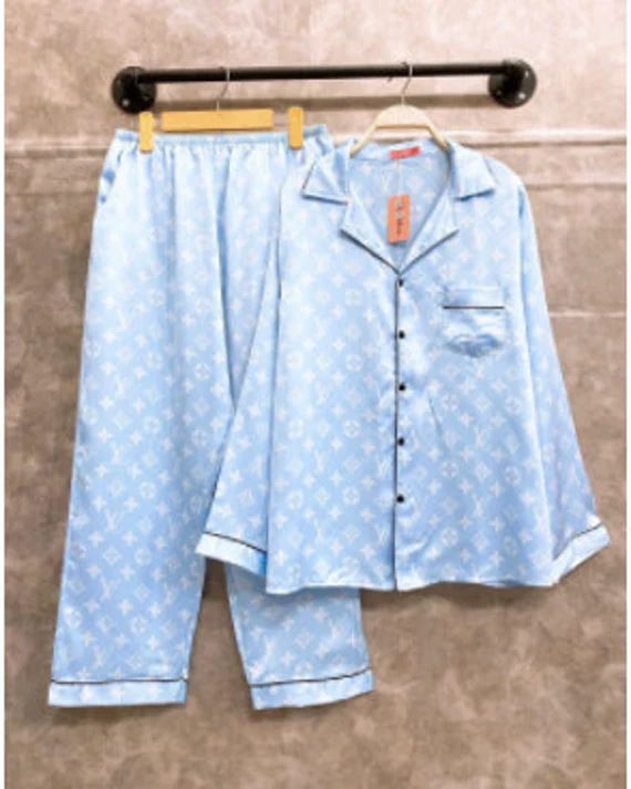 Louis Vuitton Inspired Satin Pyjama | Etsy (US)