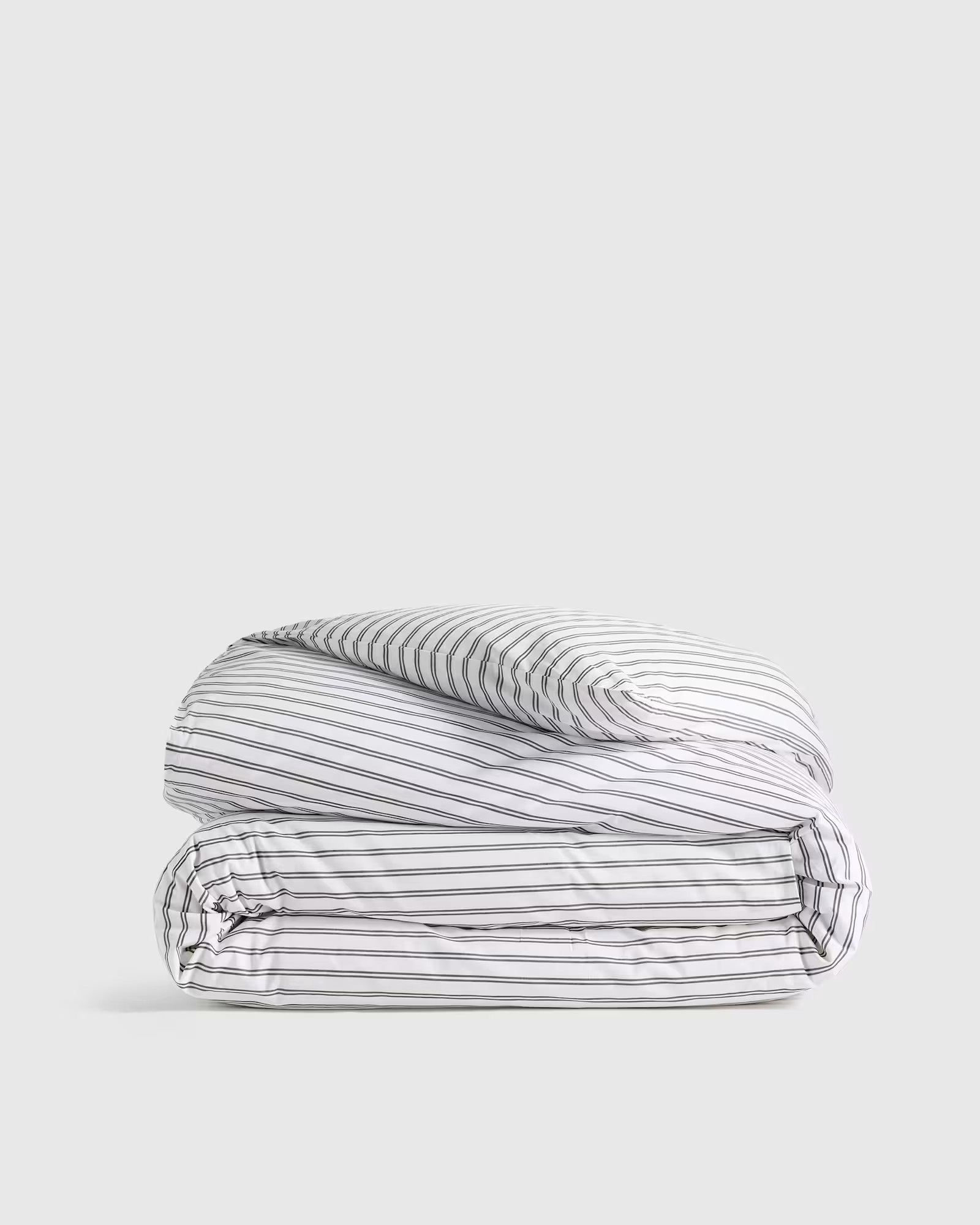Classic Organic Percale Double Stripe Duvet Cover | Quince