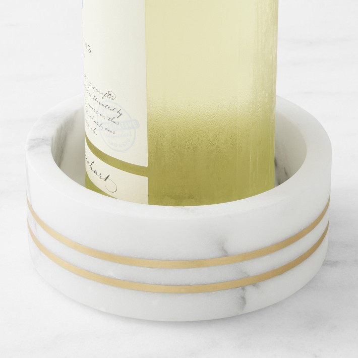 Marble & Brass Wine Coaster | Williams-Sonoma
