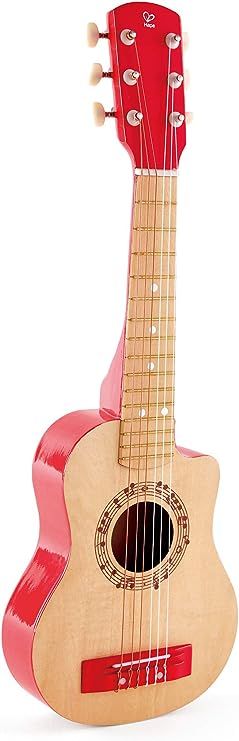 Hape Kid's Flame First Musical Guitar Red, L: 25.7, W: 2.4, H: 8.4 inch | Amazon (US)