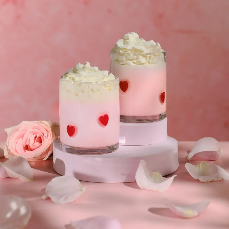 Thyme & Table 12 fl oz Valentine's Day Red Hearts Charm Drinking Glasses, Set of 2 | Walmart (US)