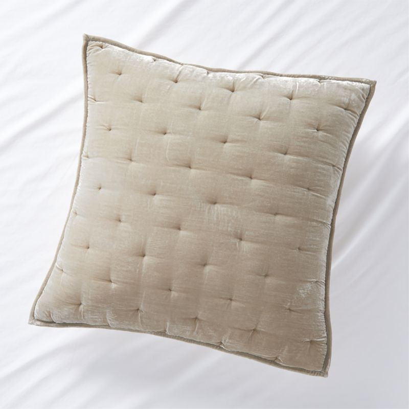 Juliet Dove Velvet Euro Sham + Reviews | Crate & Barrel | Crate & Barrel