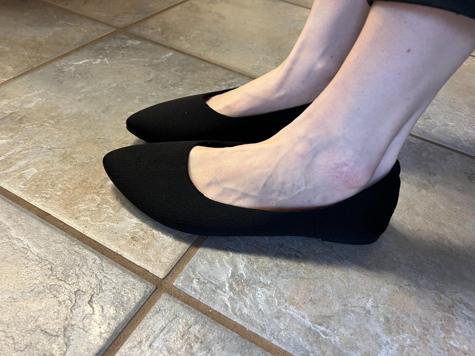 Herstyle Women's Flats – Dressy Pointed Toe Knit Ballet Flat Shoes with Memory Foam | Slip-On, ... | Amazon (US)