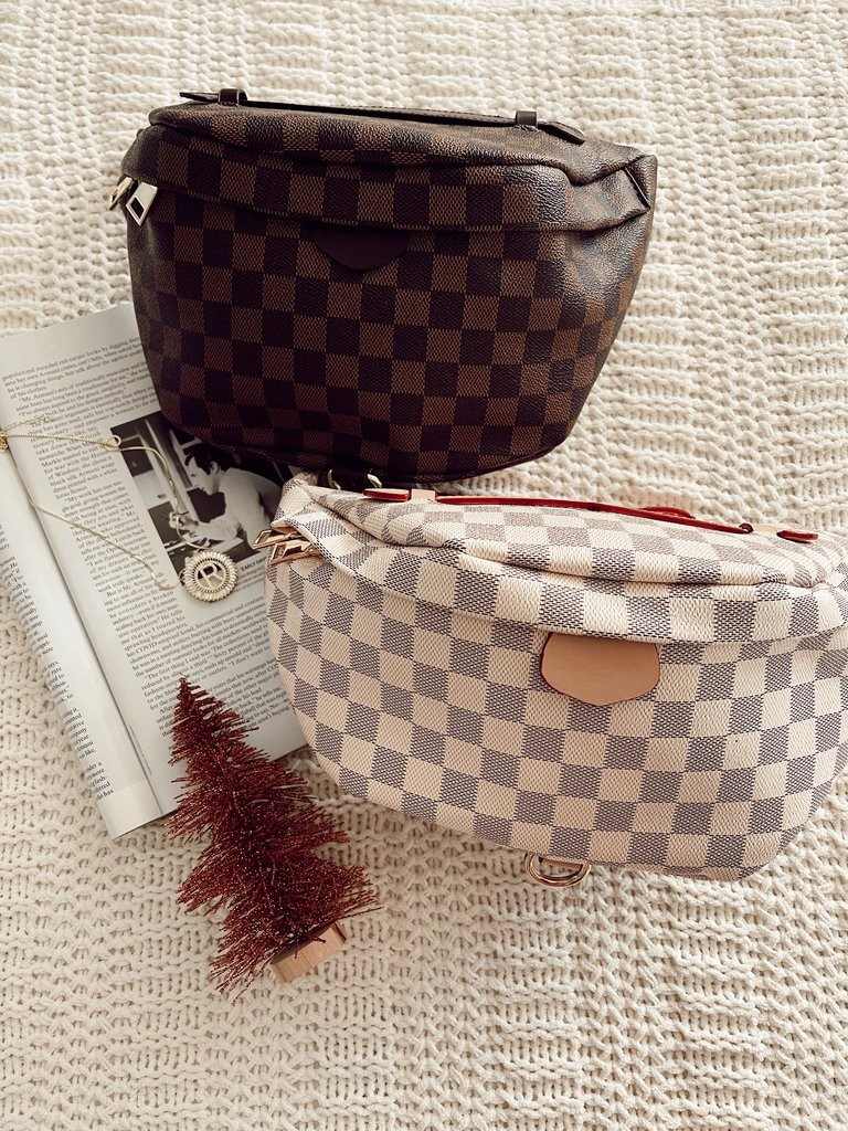 Checkered Fanny Belt Bags | She Is Boutique