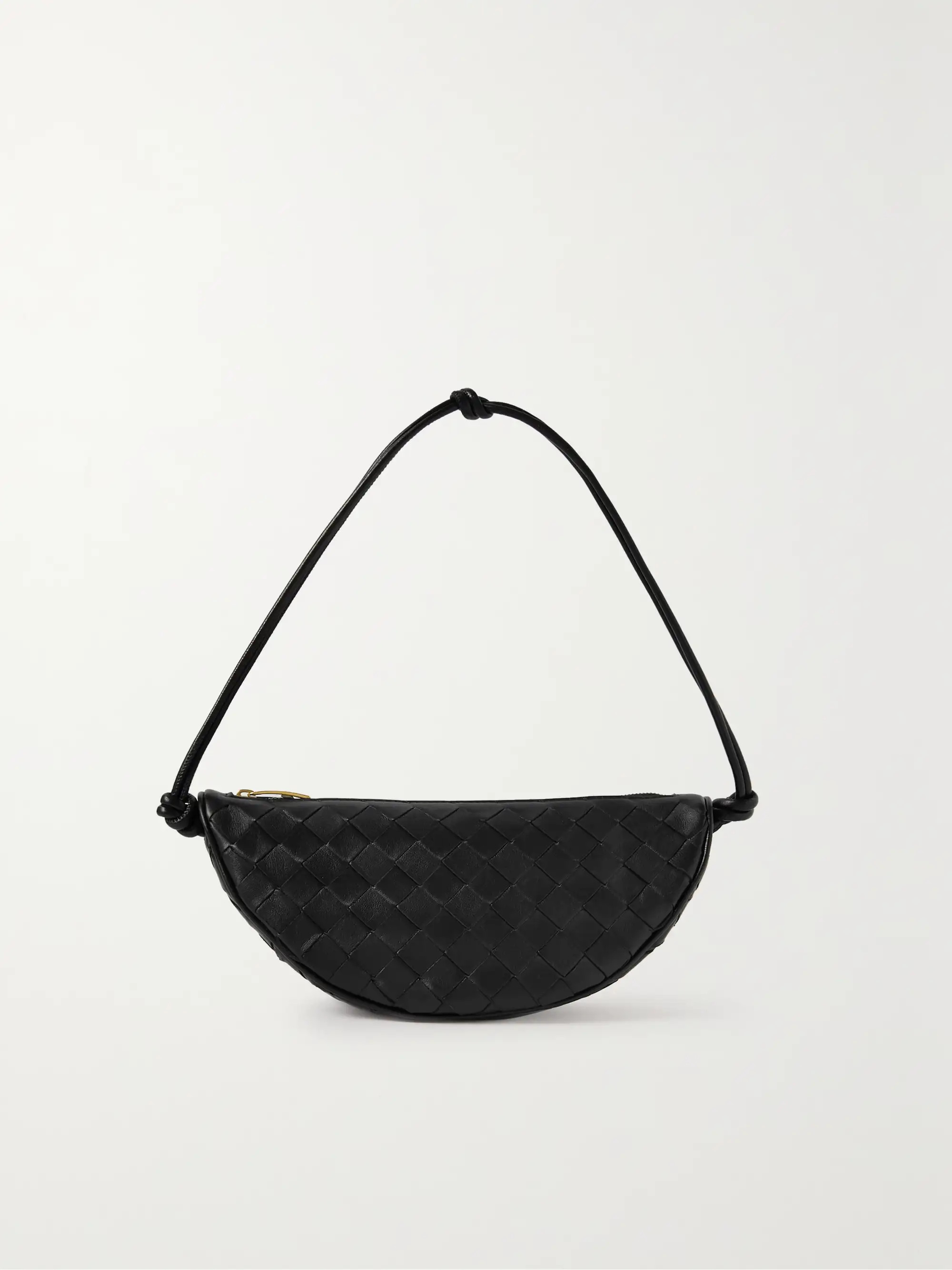 BOTTEGA VENETA Half Moon intrecciato leather shoulder bag | NET-A-PORTER | NET-A-PORTER (UK & EU)