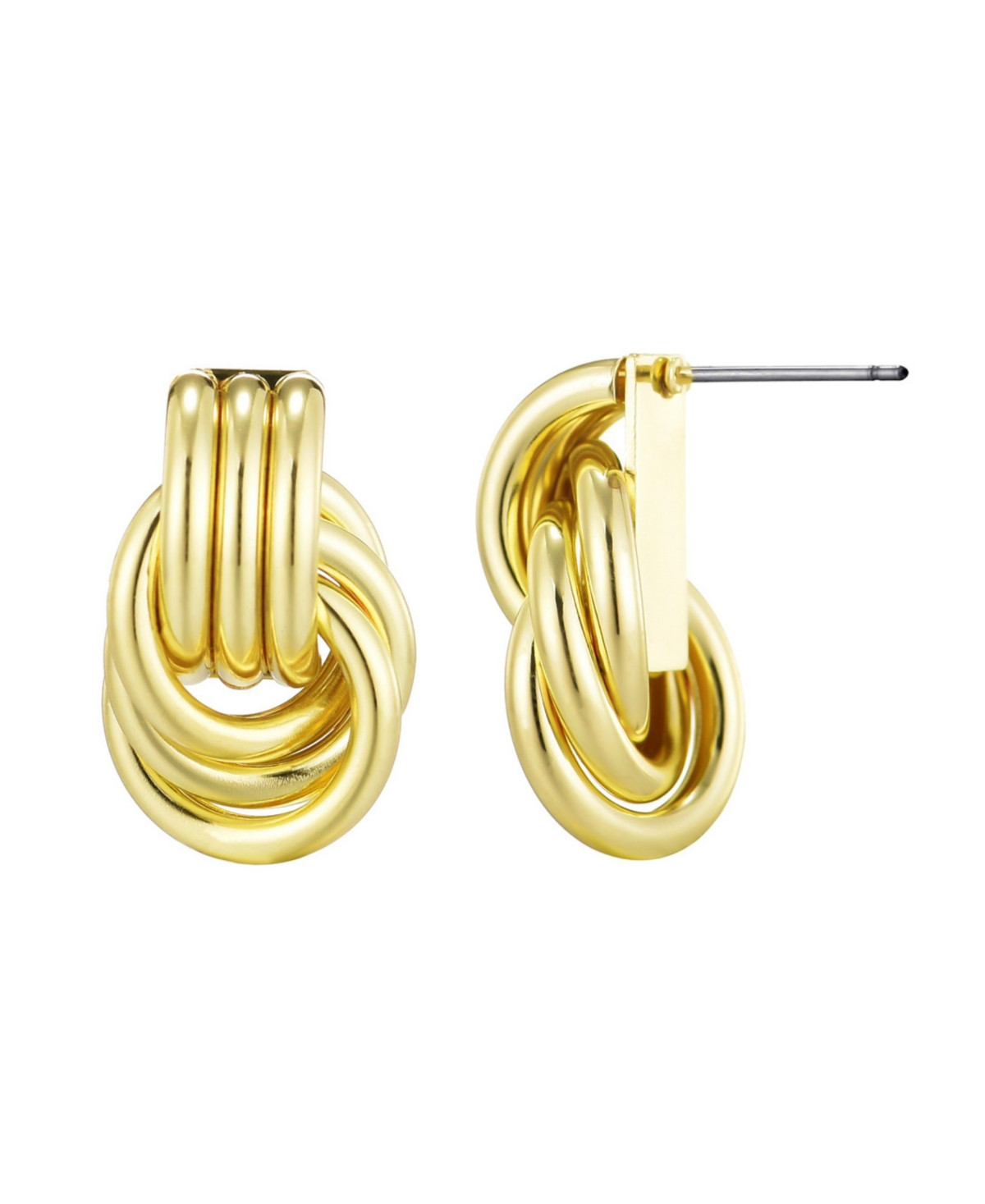 Adornia Gold Plated Doorknocker Stud Earrings - Gold | Macy's