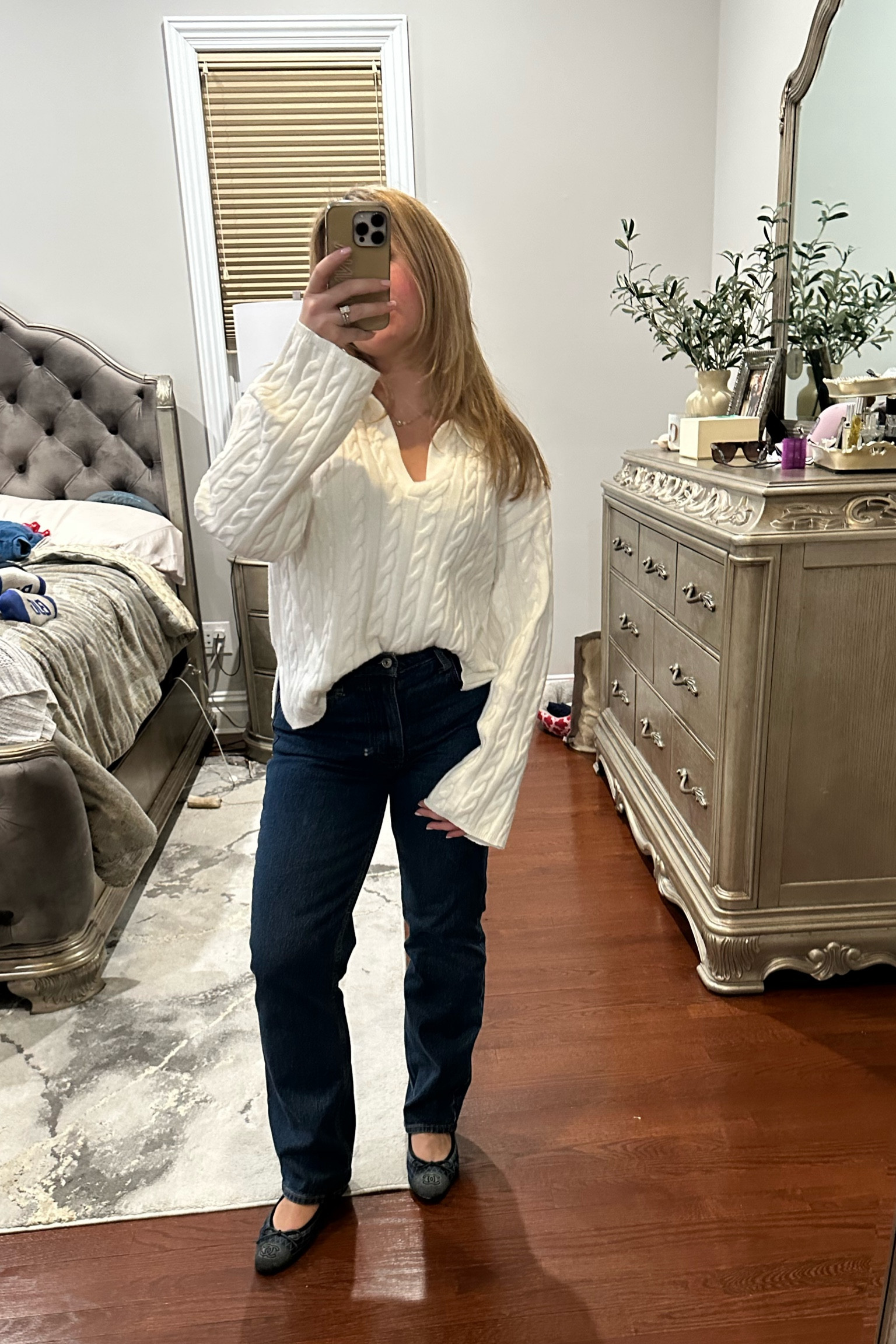 #ootd  wearing new style denim ballet flats this season 

#LTKShoeCrush #LTKStyleTip #LTKSaleAlert