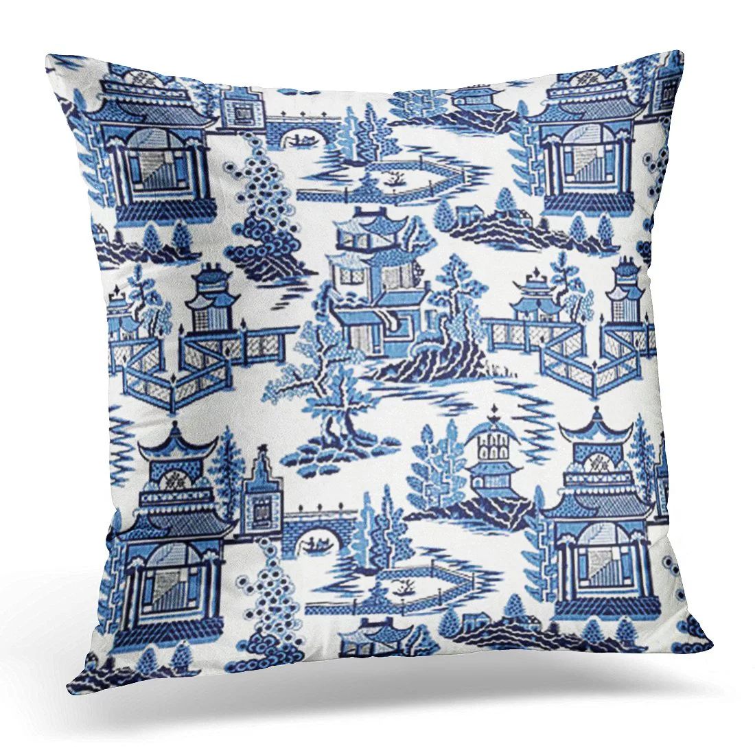 STOAG Oriental Blue and White Cultural Throw Pillowcase Cushion Case Cover 16x16 inch | Walmart (US)