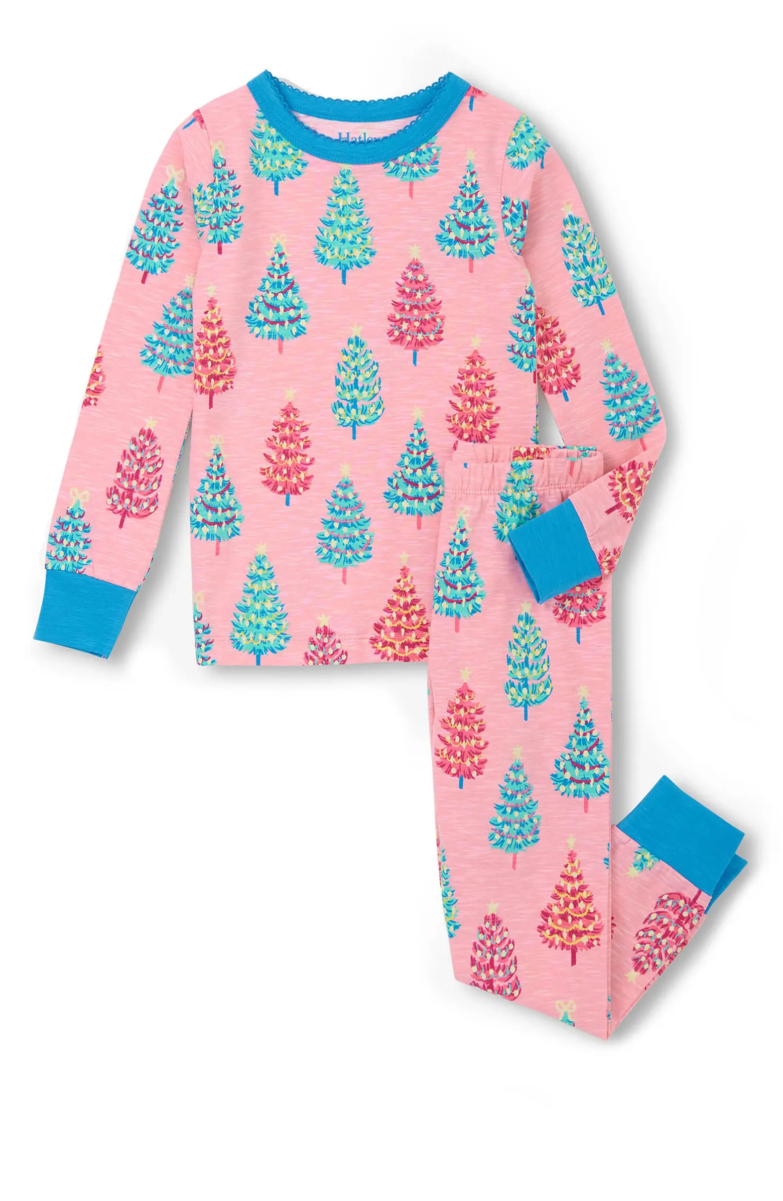 Hatley Kids' Christmas Tree Cotton Fitted Two-Piece Pajamas | Nordstrom | Nordstrom