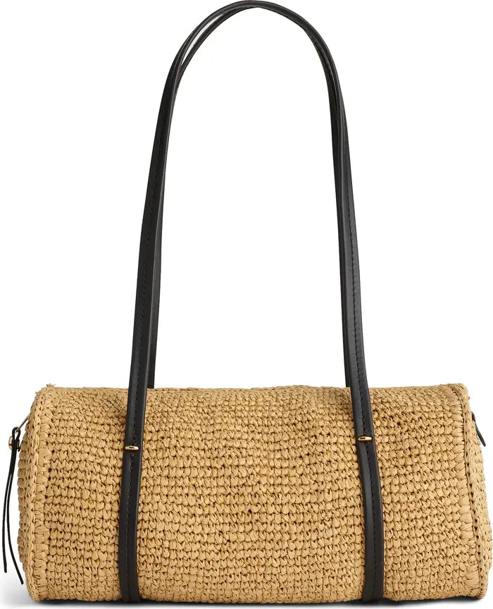 The Brioche Woven Raffia Shoulder Bag | Nordstrom