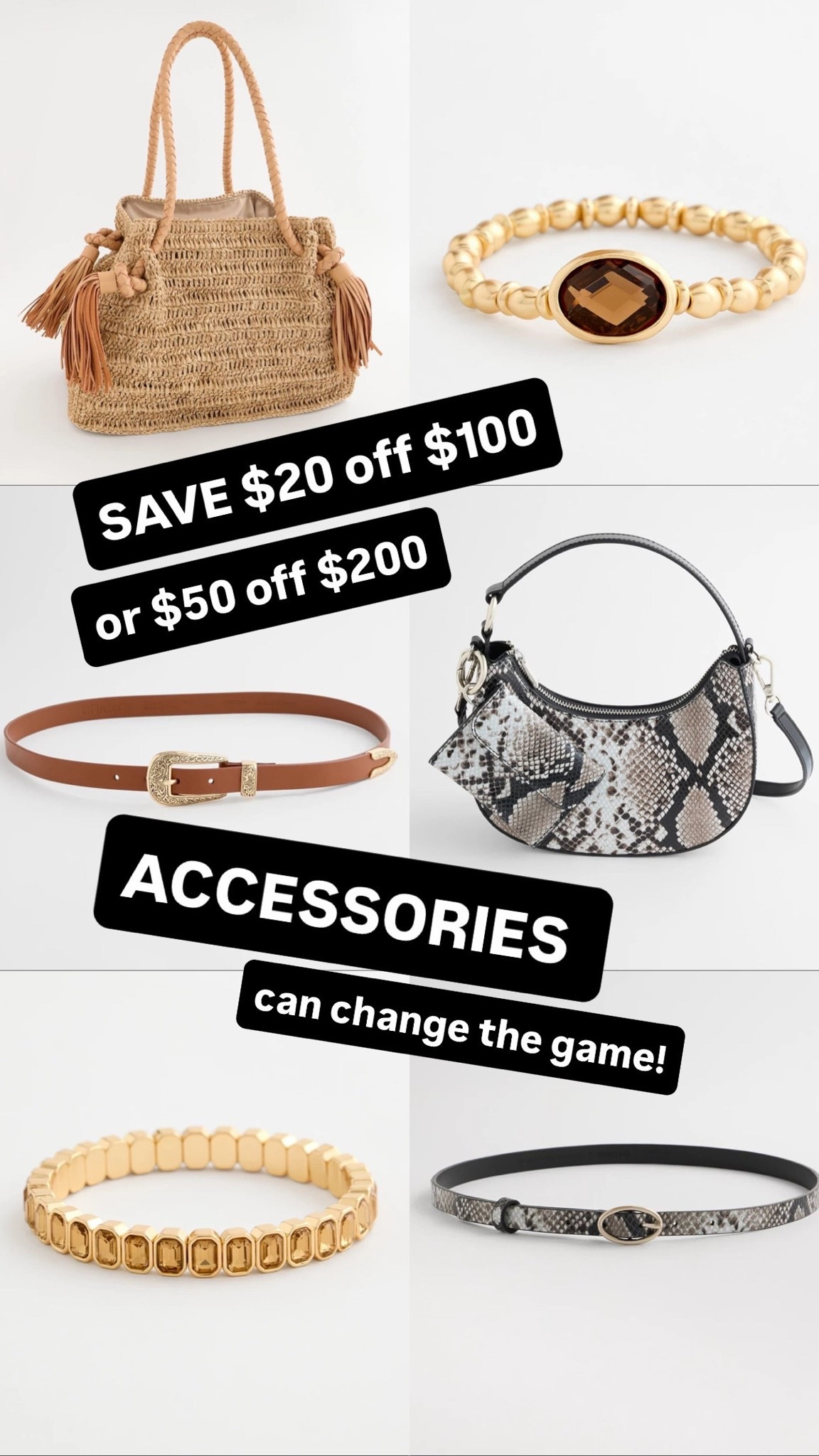 Accessories can amp up and change your look faster than anything! GREAT SALE….. save $20 off $100 or $50 off $200!
￼

#LTKOver40 #LTKSaleAlert