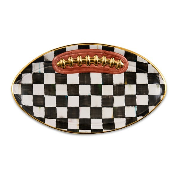 MacKenzie-Childs Courtly Check Football Platter | MacKenzie-Childs