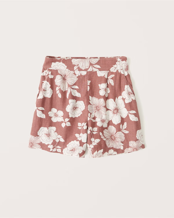 Linen-Blend Pull-On Shorts | Abercrombie & Fitch (US)