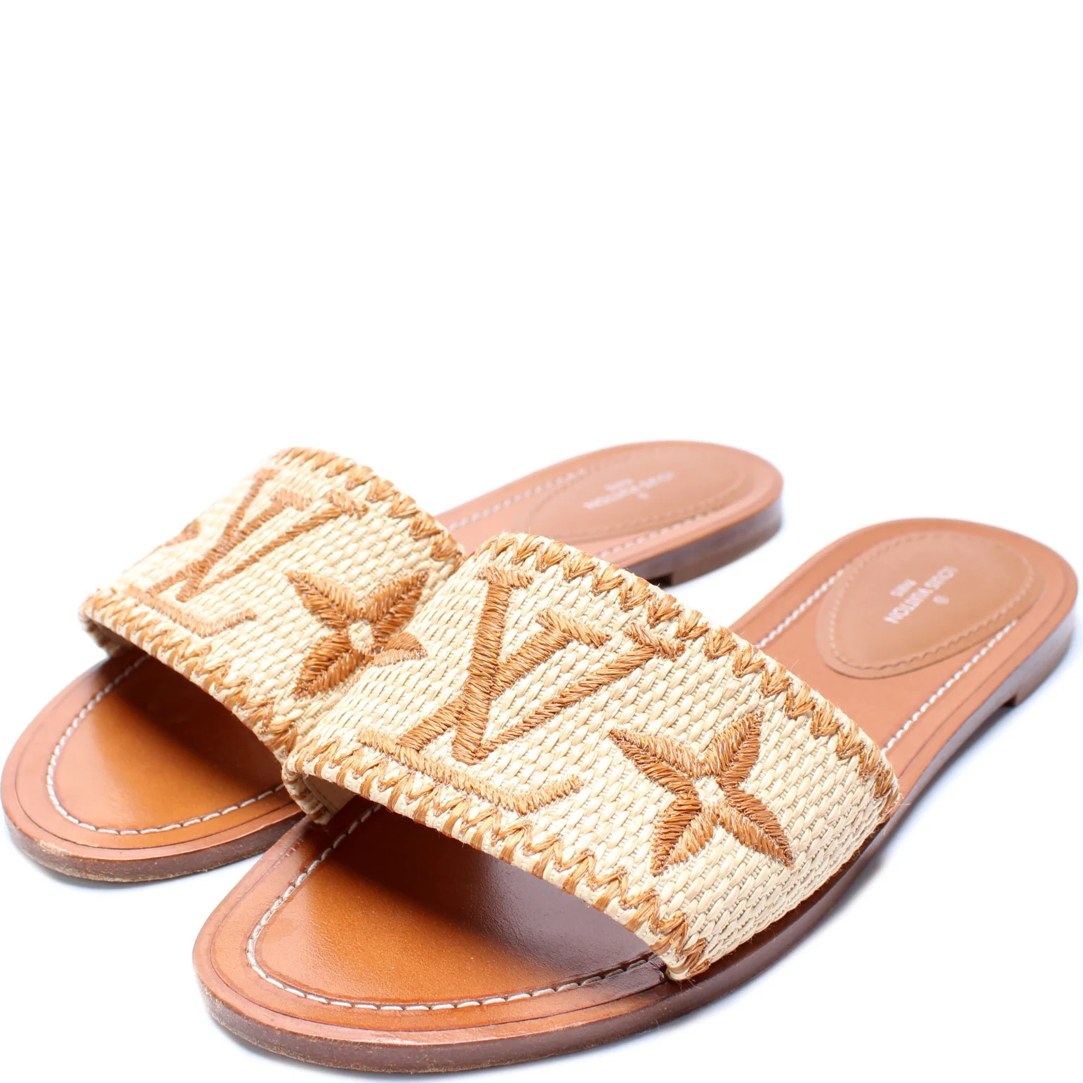 Lock It Mules Raffia Size 37 | Keeks Designer Handbags