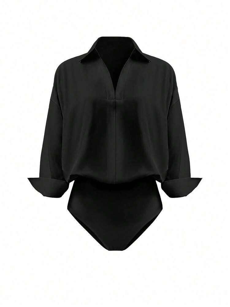 INAWLY Plus Size Casual Solid Color Bodysuit
4.64
(500+)
 | SHEIN