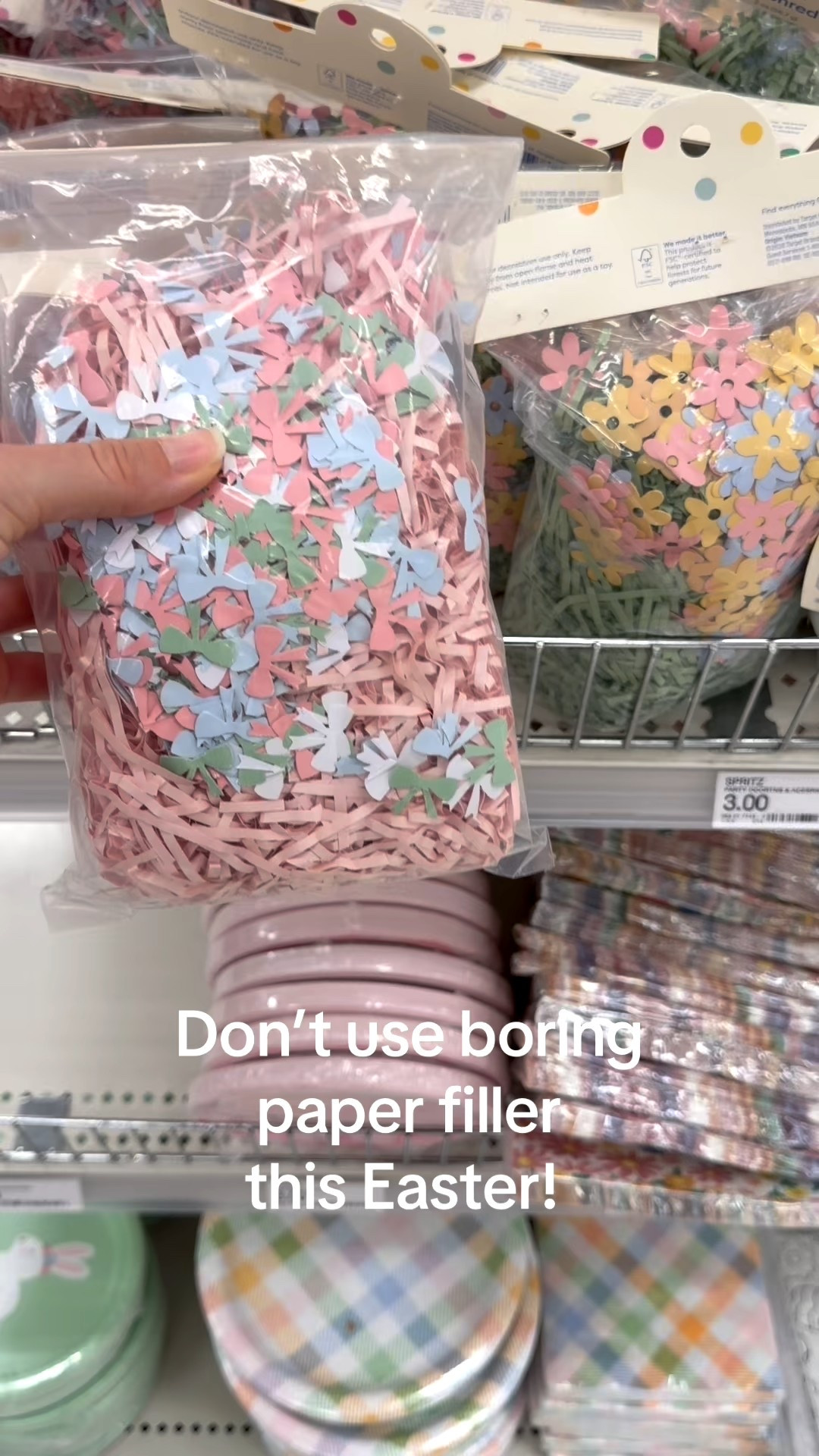 Cute festive Easter shredded paper filler 