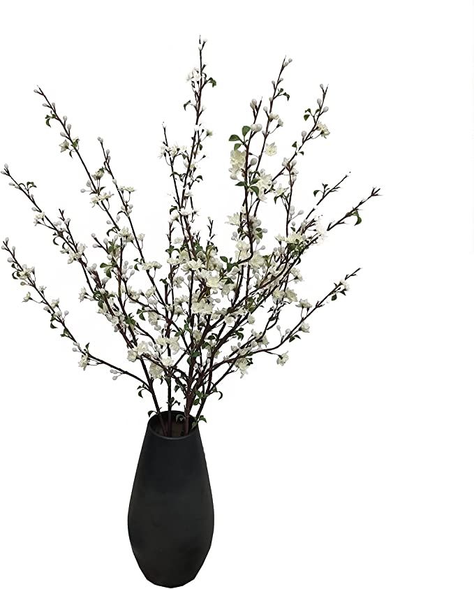 ATFL Artificial Plum Blossom Flowers,6 Pcs Faux Branches for Vase,Artificial Cherry Blossom Branc... | Amazon (US)