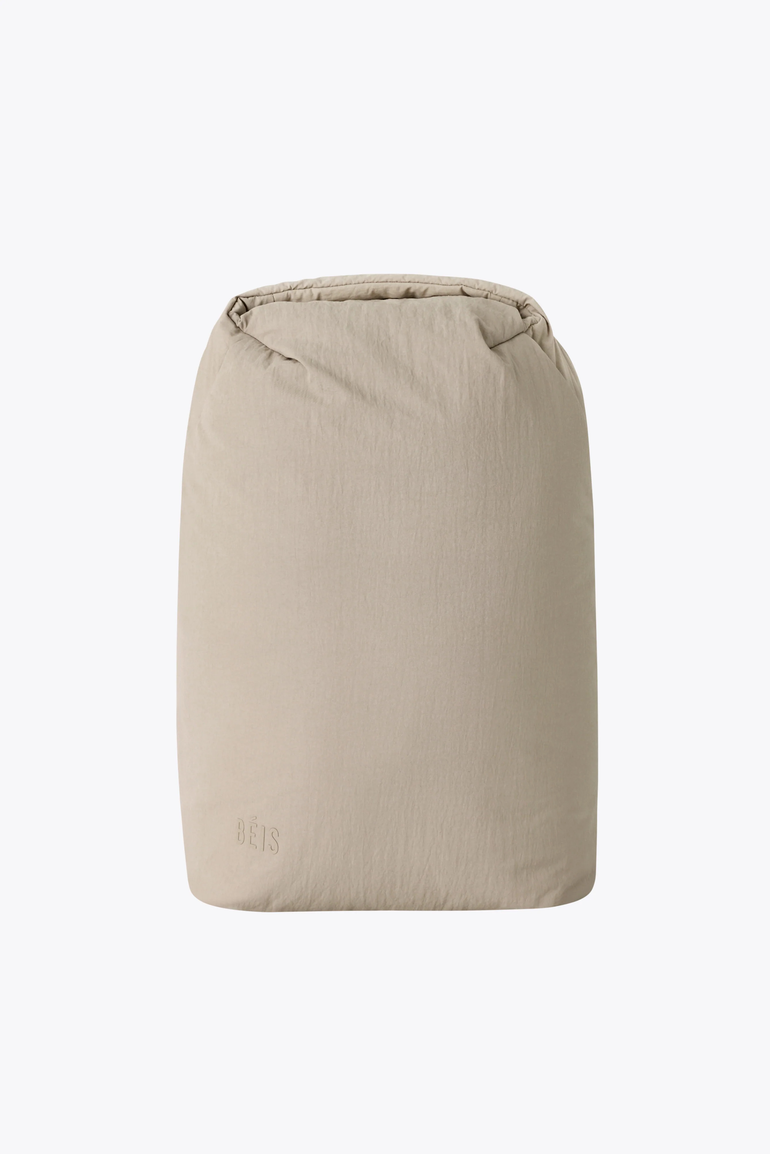 BÉIS 'The Air Backpack' in Oat - Lightweight Oat Travel Backpack 28L with Laptop Compartment | BEIS