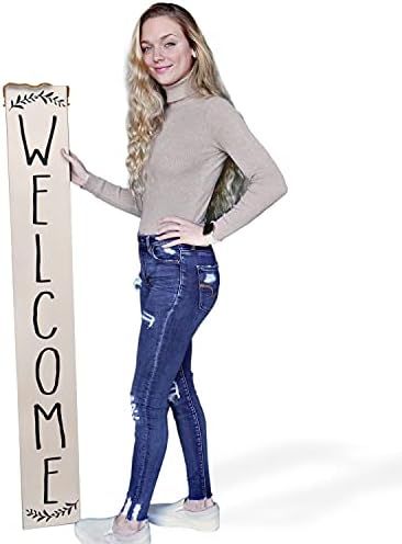 Tall Outdoor Welcome Sign for Porch - 2 Sided 5 ft Vertical Welcome Sign for Front Porch, Modern ... | Amazon (US)