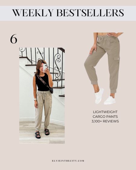 My #6 bestseller for the week are these cargo joggers. Super comfortable and come in lots of colors.

Casual pants, joggers, summer outfit spring outfit, travel outfit, fashion over 40

#LTKfindsunder50 #LTKstyletip #LTKover40
