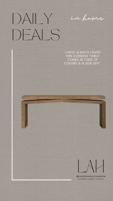 How pretty is this console table! It comes in a handful of finishes and it’s 20% off right now! 

#LTKSaleAlert #LTKSummerSales #LTKHome