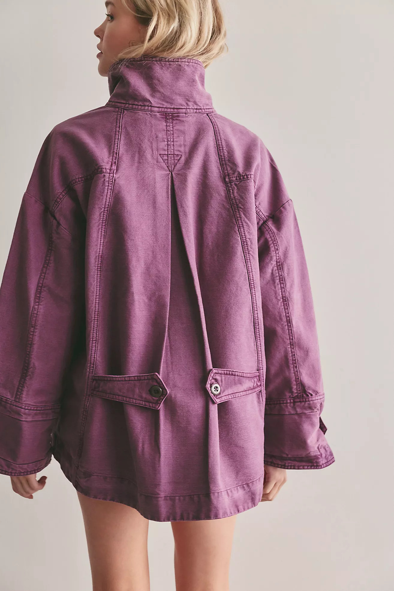 We The Free Collins Washed Canvas Funnel-Neck Jacket | Free People (Global - UK&FR Excluded)