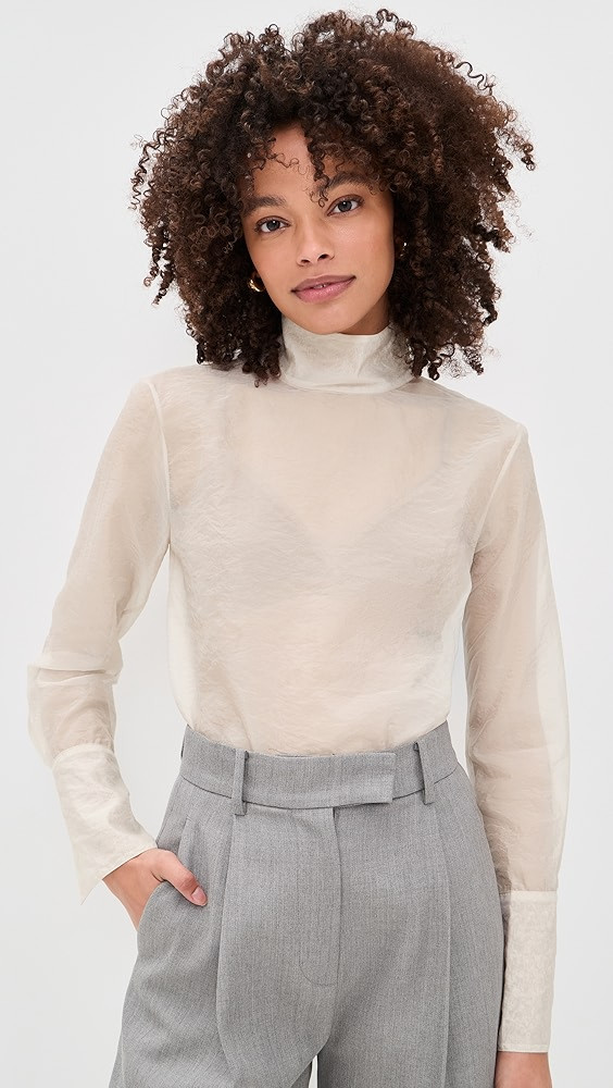 Organza Turtleneck Blouse | Shopbop