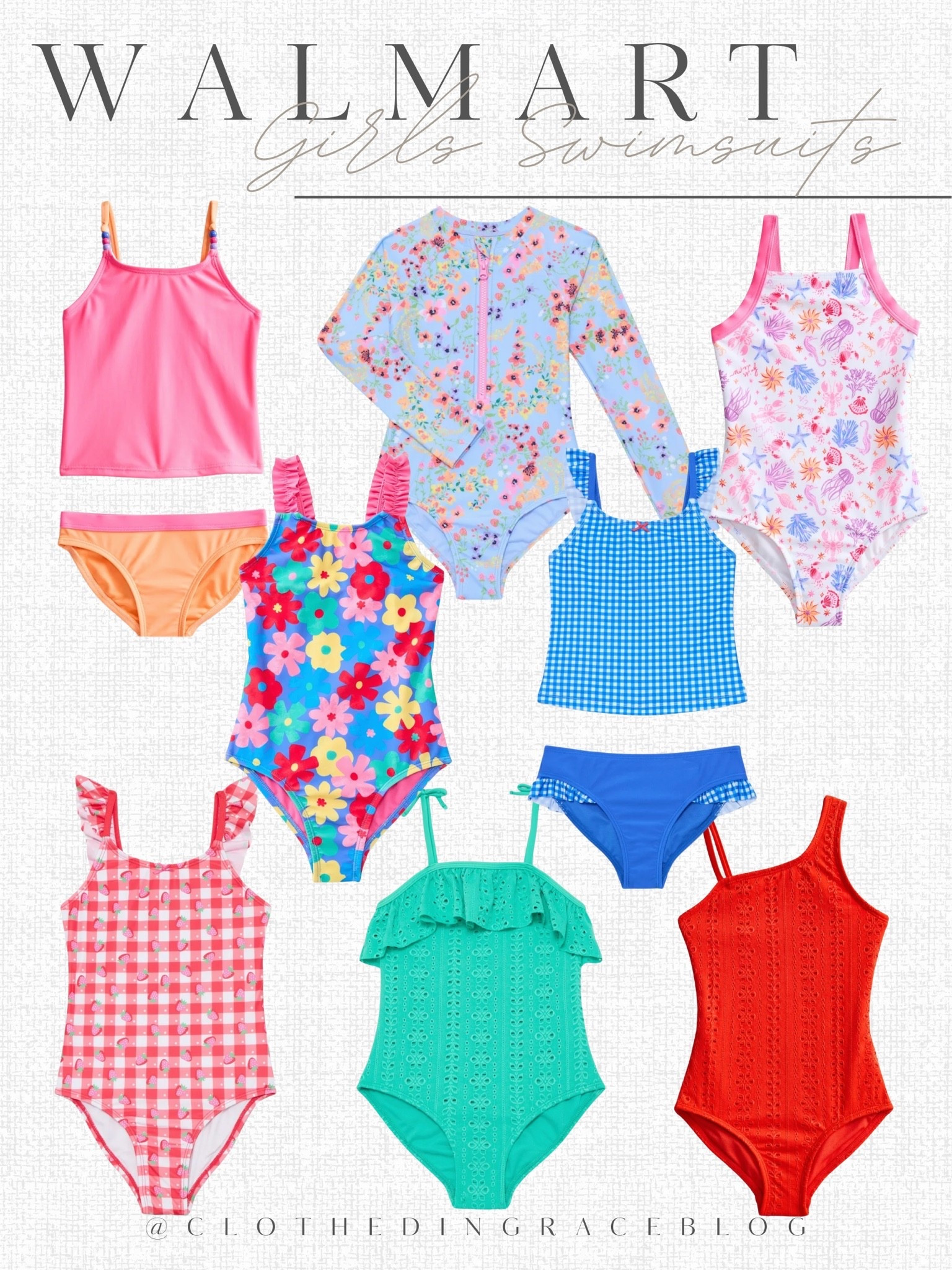 Girls swimsuits from Walmart!