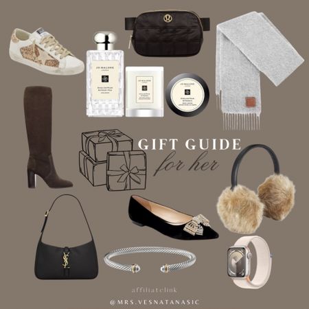 Gift Guide for her! 

Gift ideas, gift guide for her, gift guide, luxe gifts for her, luxe gifts, gift ideas, gift ideas, gifts, bag, boots, shoes, slippers, perfume, sneakers, scarf, apple watch, 

#LTKGiftGuide #LTKitbag #LTKHoliday