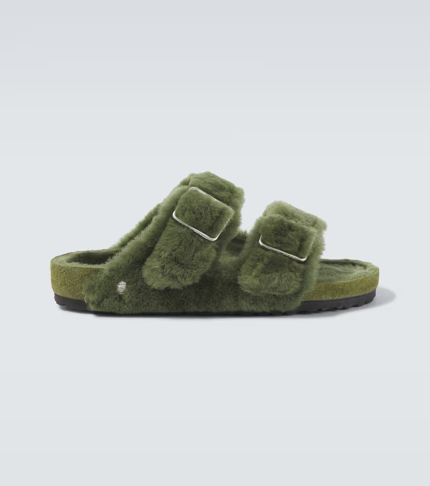 Birkenstock 1774 Arizona 1774 shearling-lined suede sandals | Mytheresa (US/CA)