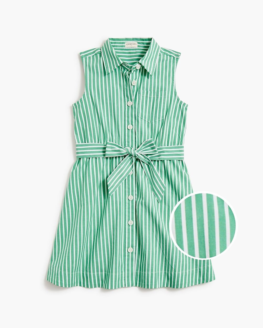 Girls' striped tie-waist shirtdress | J.Crew Factory
