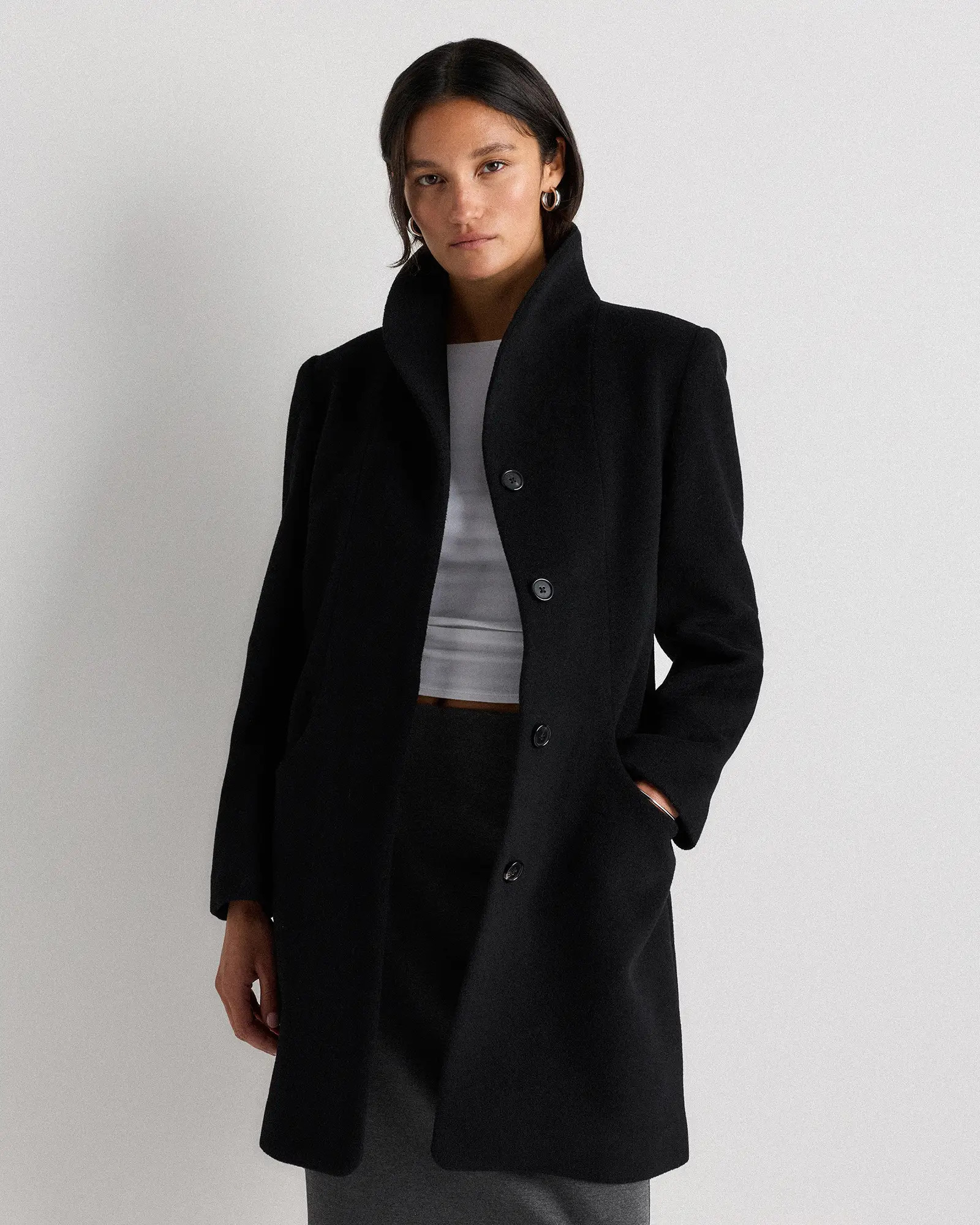 Wool Cashmere Cocoon Coat | Quince