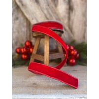 1"" Red Velvet Luster Wired Ribbon, Farrisilk Christmas Holiday Decor | Etsy (US)