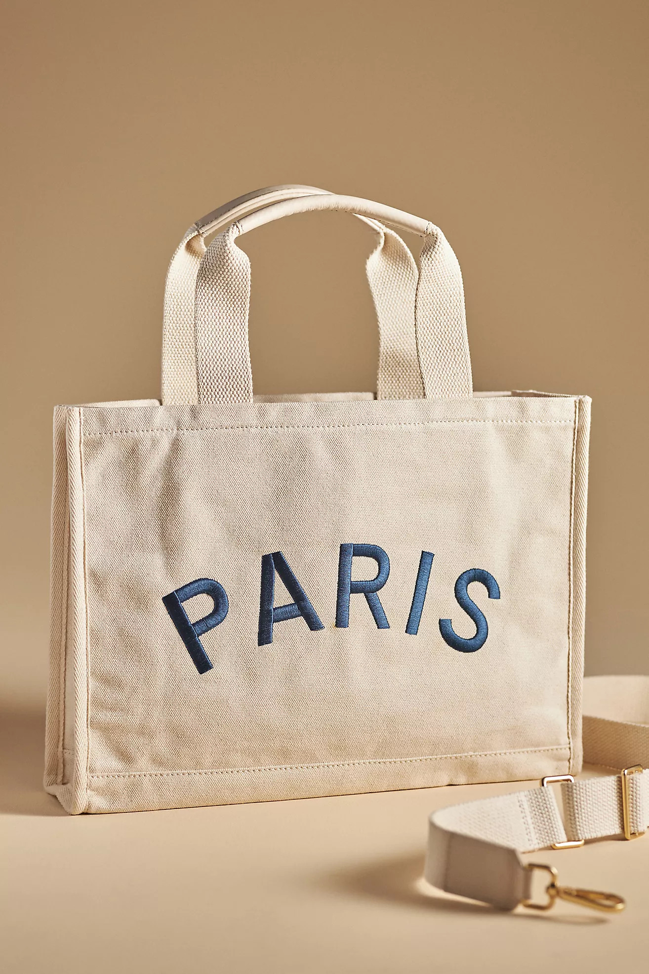 Embroidered Paris Canvas Tote | Anthropologie (US)