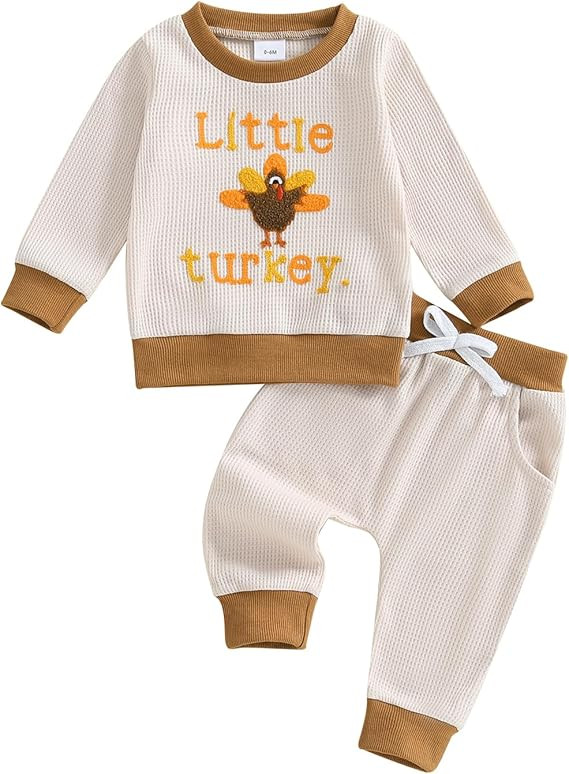 Valentines Baby Boy Outfit Toddler Valentines Shirt Crewneck Sweatshirt Pants Waffle Spring Cloth... | Amazon (US)