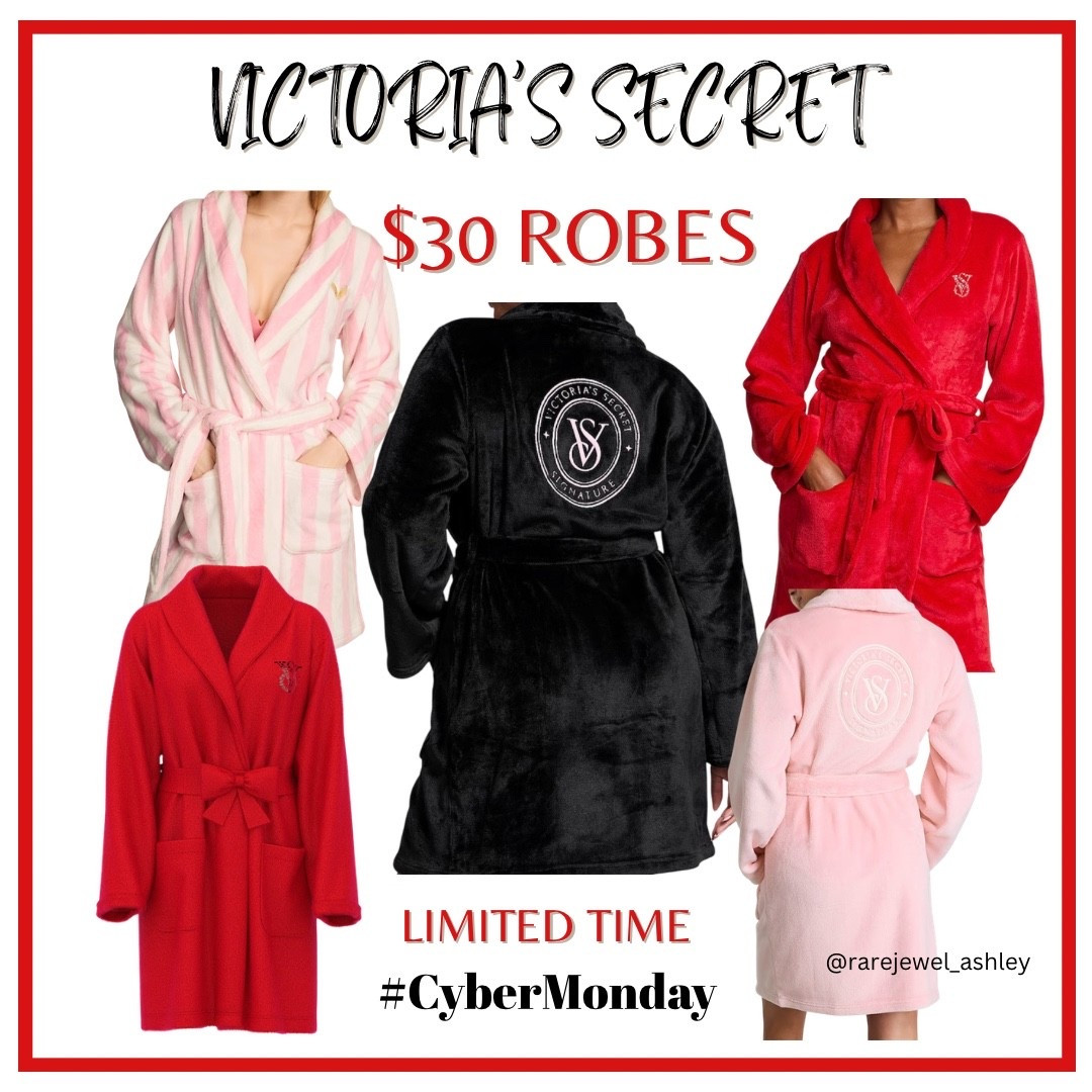 Hello #CyberMonday 
Victoria’s Secret has select robes on sale for $30. @victoriassecret 

Hashtags:
#holiday #holidaysale #sale #robes #sleepwear #pjs #pajamas #loungeset #onsale #giftsforher #giftideas #giftingideas #christmas #christmasgifts #trending #CyberWeek #LTKCyberWeek 

#LTKGiftGuide #LTKSaleAlert #LTKHoliday