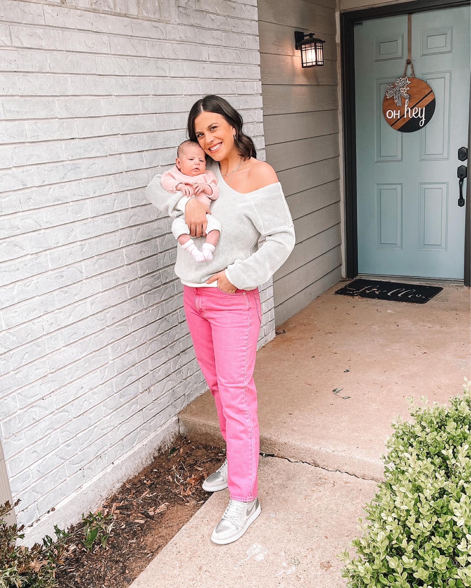 Love these pink jeans (pink denim) so cute and true to size! Plus super affordable for designer denim under $125! The back pocket make it so flattering on your butt too! 

#LTKSeasonal #LTKstyletip #LTKFind
