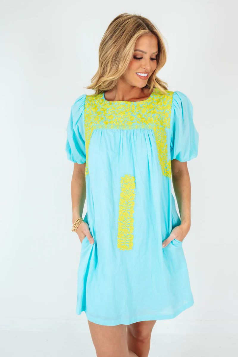 The Cove Dress - Aqua | The Impeccable Pig