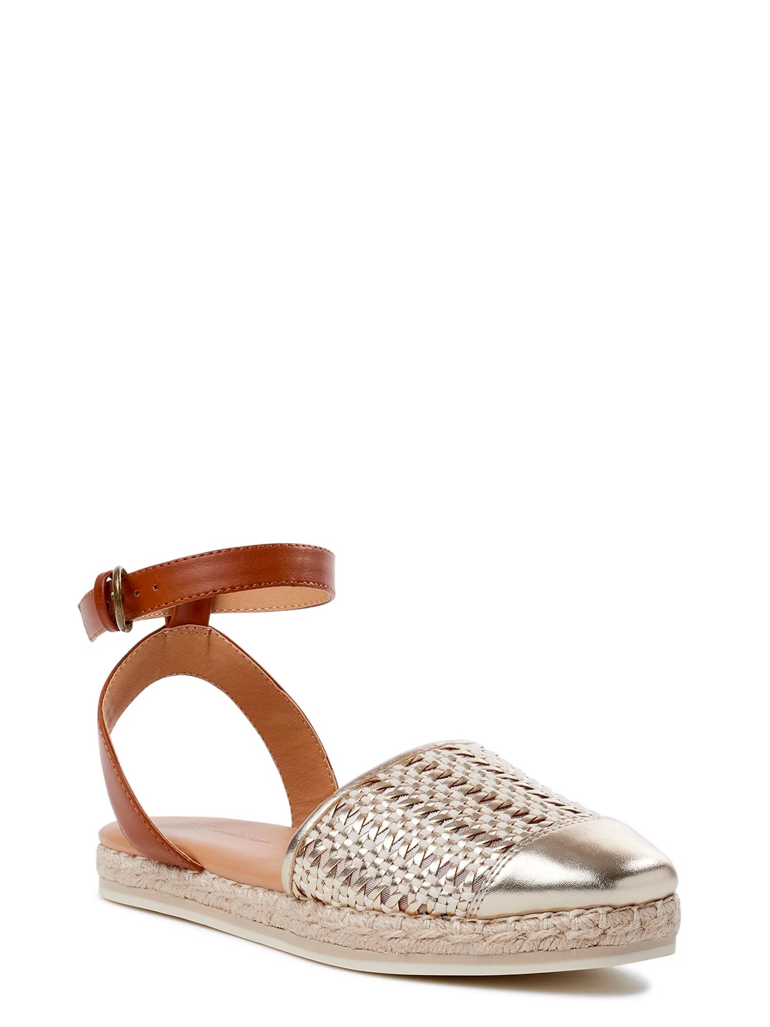 Time and Tru Women's Ankle Strap Espadrille Sandals | Walmart (US)