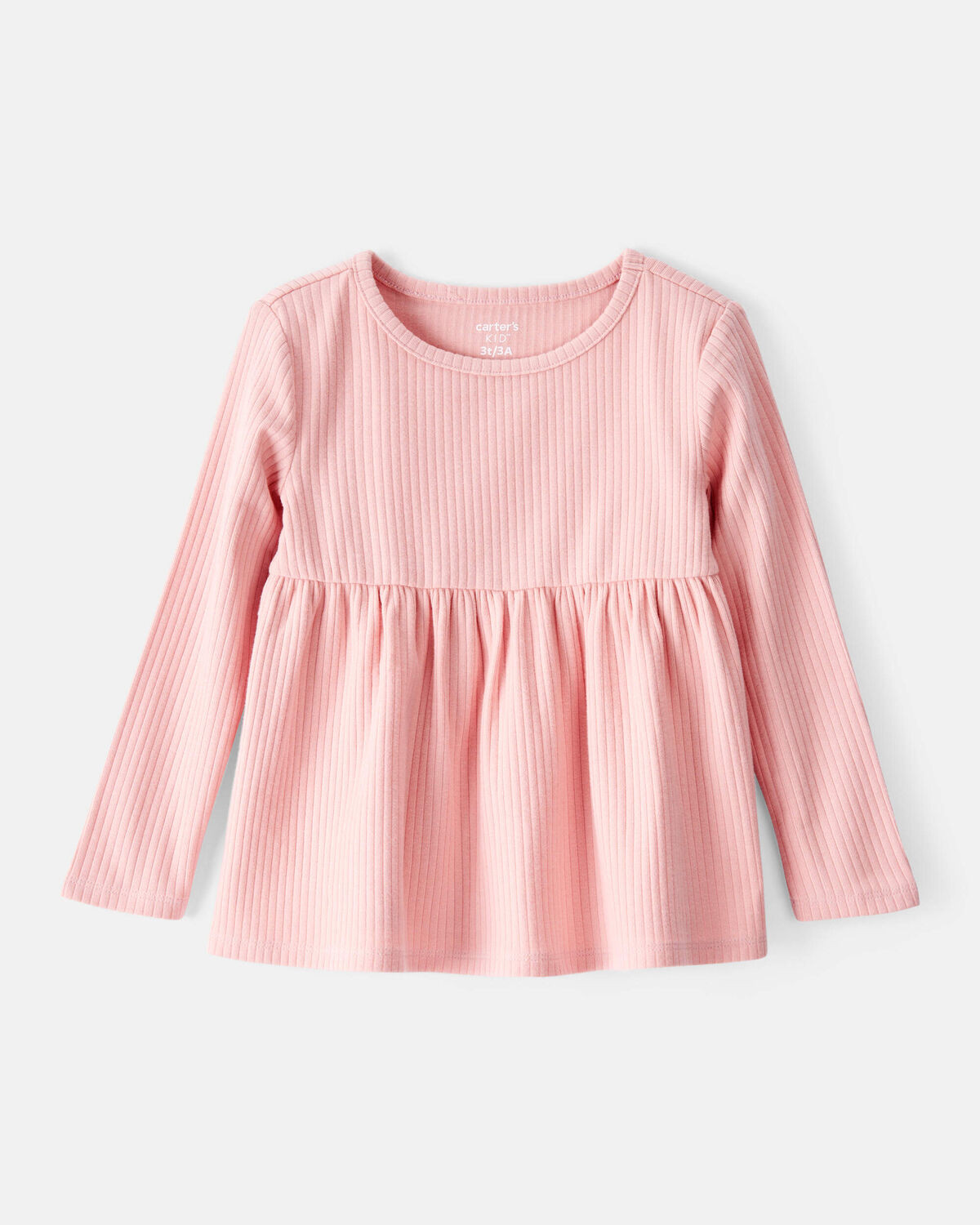 Toddler Girl Long-Sleeve Peplum Top - Pink - Carter's | Carter's | Carter's Inc