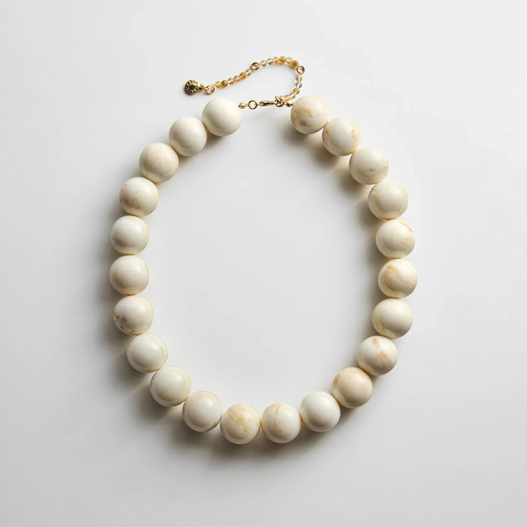 Jane Beaded Necklace - Smoky Ivory Quartz | BaubleBar