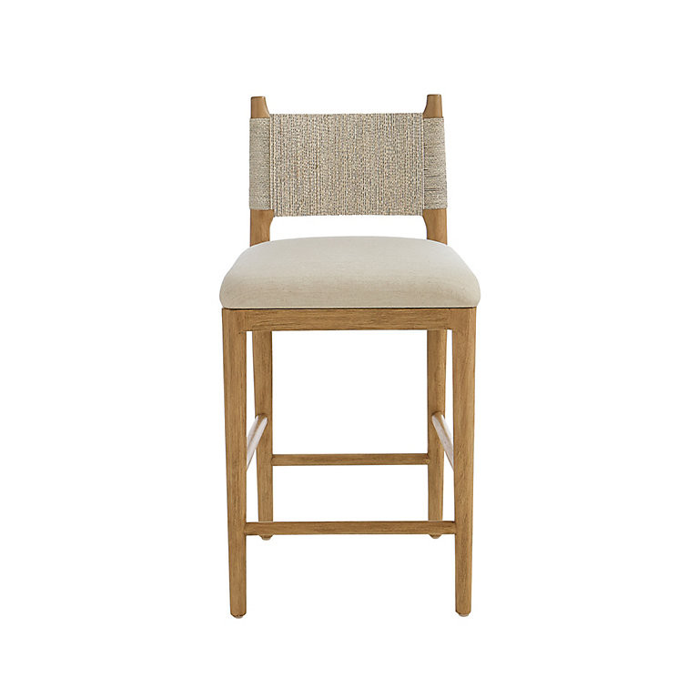 Bridget Bar & Counter Stool with Handwoven Seagrass & Linen Slip Seat | Ballard Designs, Inc.