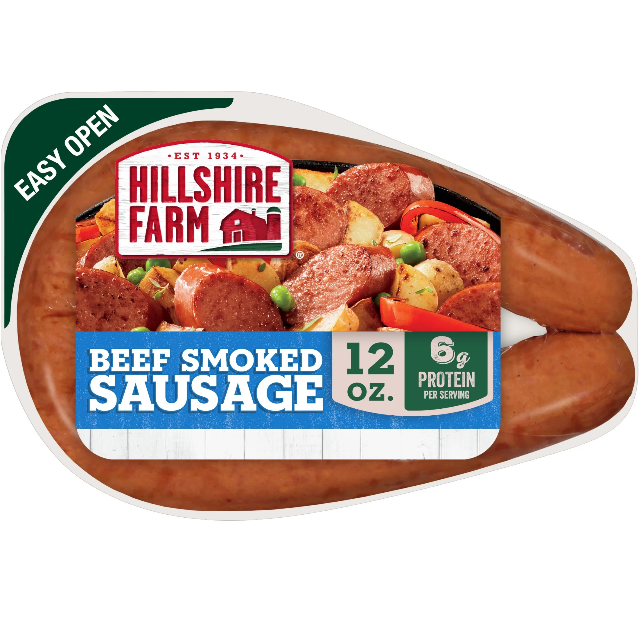 Hillshire Farm Beef Smoked Sausage Rope, 12 oz (Refrigerated) | Walmart (US)