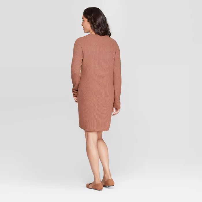 Women's V-Neck Long Sleeve Sweater Dress - A New Day™ | Target