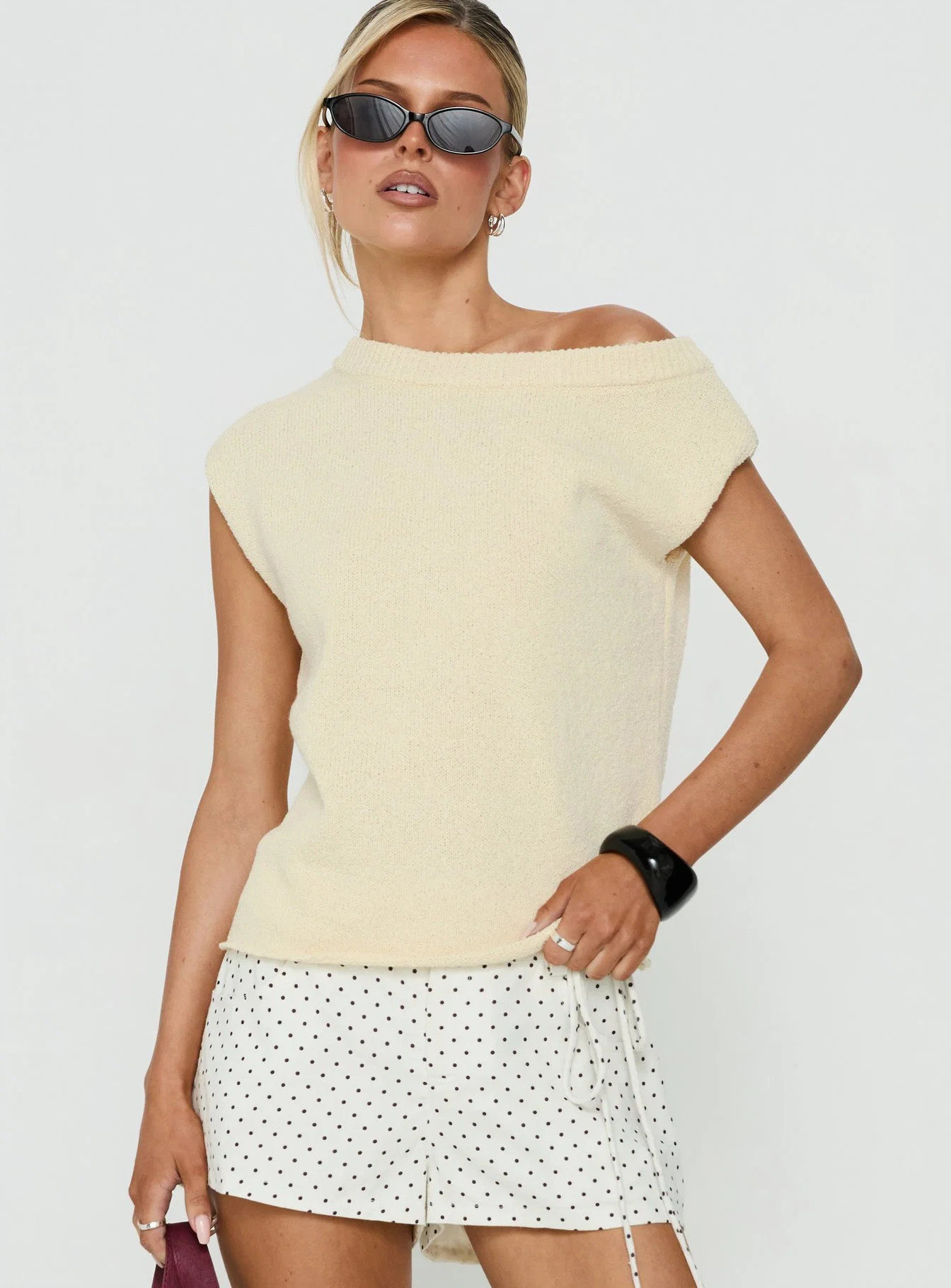 Ashfield Off Shoulder Top Lemon | Princess Polly US