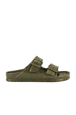 BIRKENSTOCK Arizona Eva Sandal in Khaki from Revolve.com | Revolve Clothing (Global)