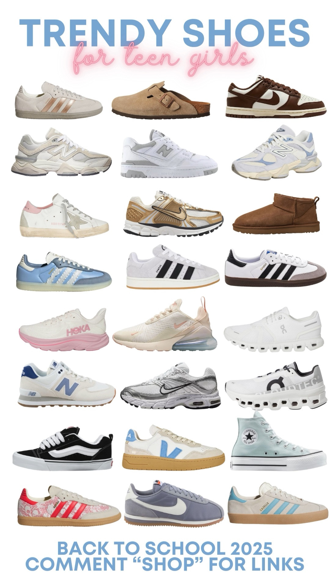 24 trending shoes for back to school—pick your first day pair 👟💗 Which one’s your vibe? #BackToSchoolLooks #teenfashion #FallStyle2025 

#LTKKids #LTKShoeCrush #LTKU