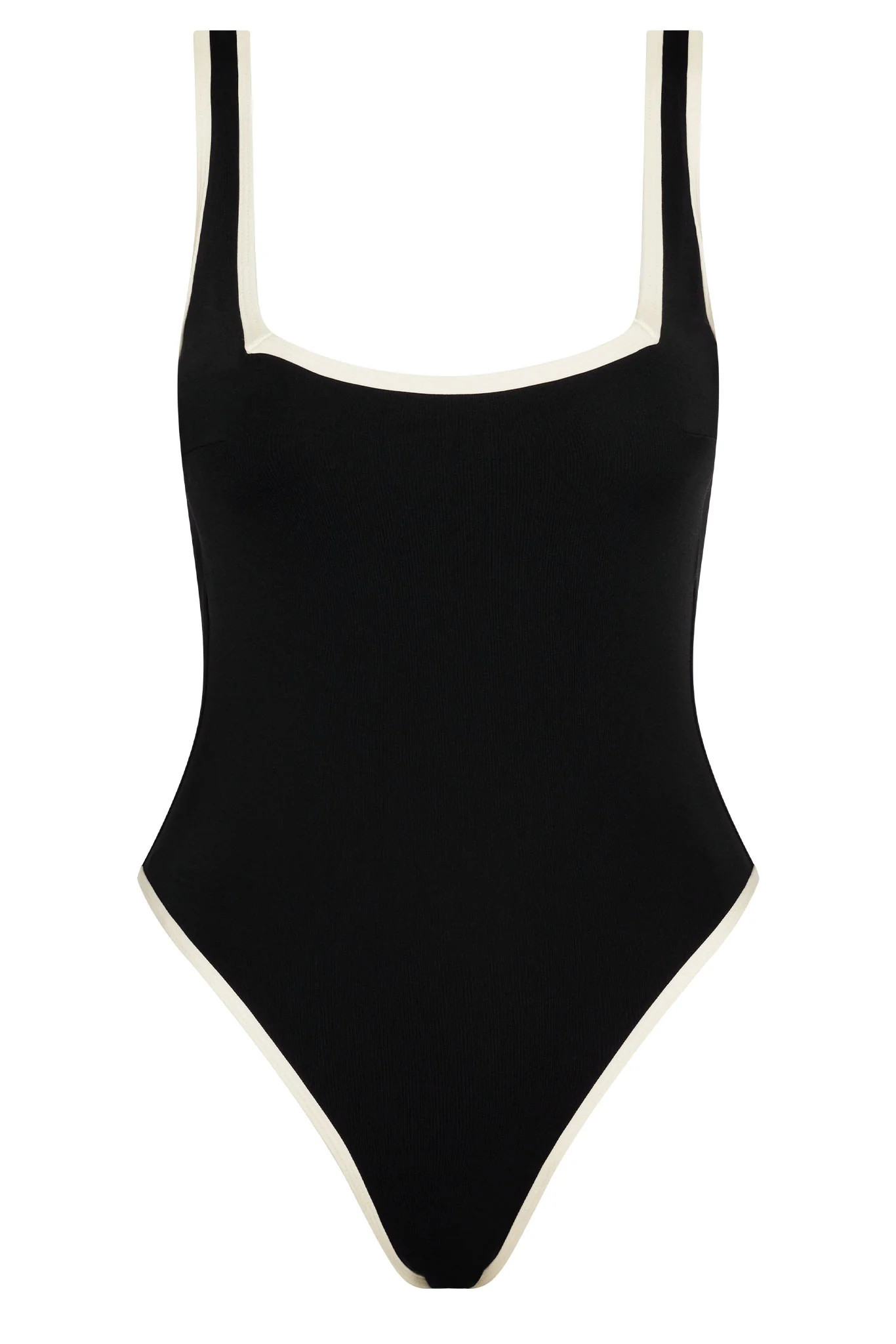 Corfu Color Block One Piece - Black/Ivory - Black/Ivory / M | Monday Swimwear